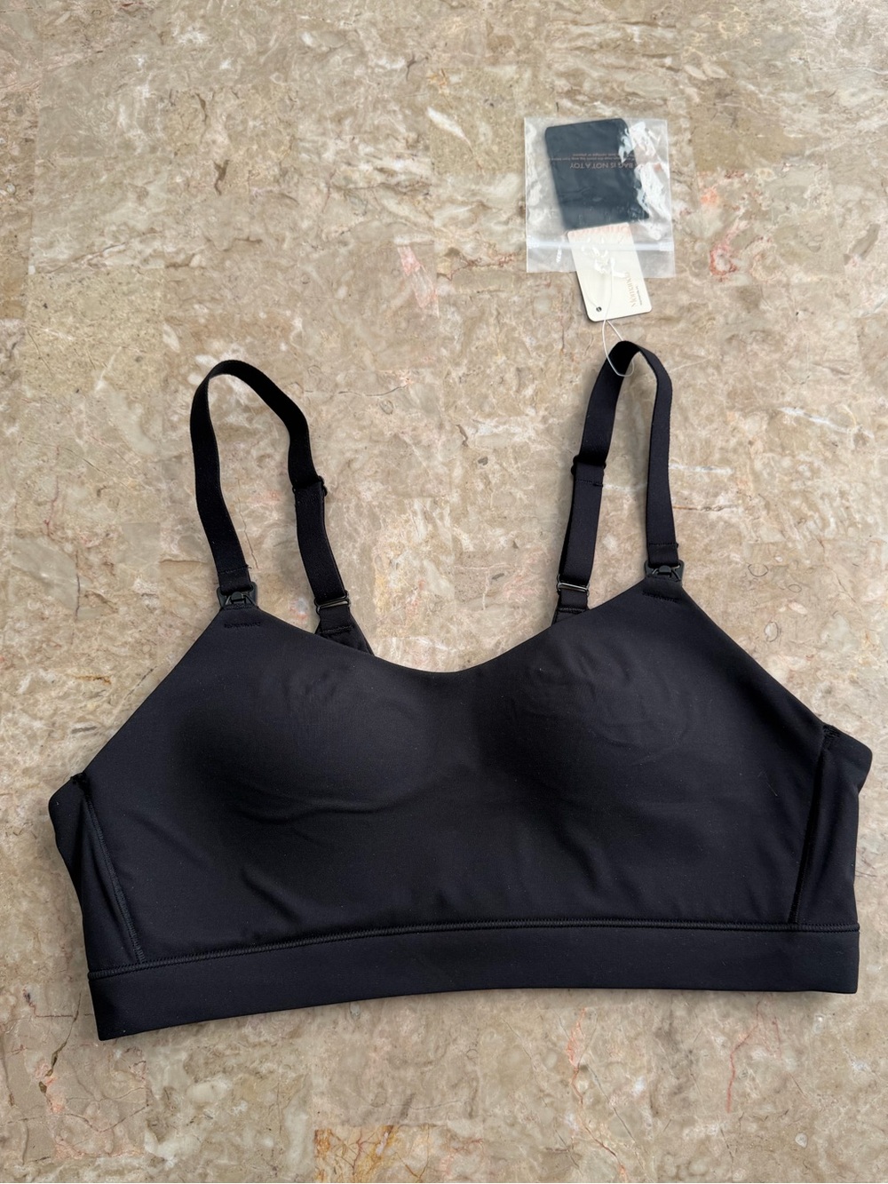 Momanda black nursing bra size Medium
